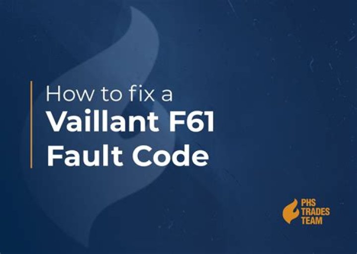 How do you fix code F61?
