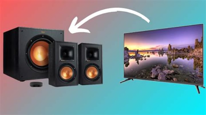 How do you hook up speakers to an old TV?
