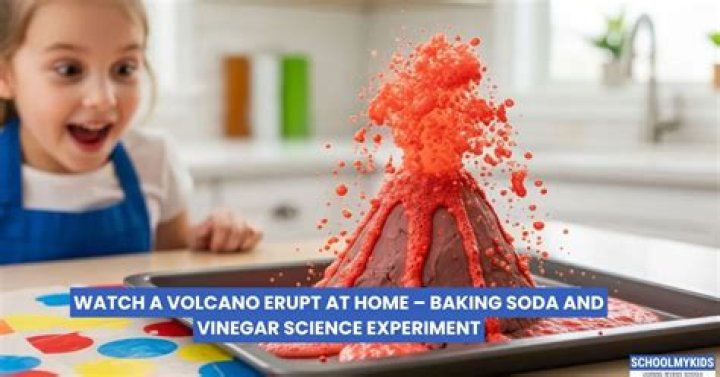 How do you make a baking soda and vinegar volcano for kids?