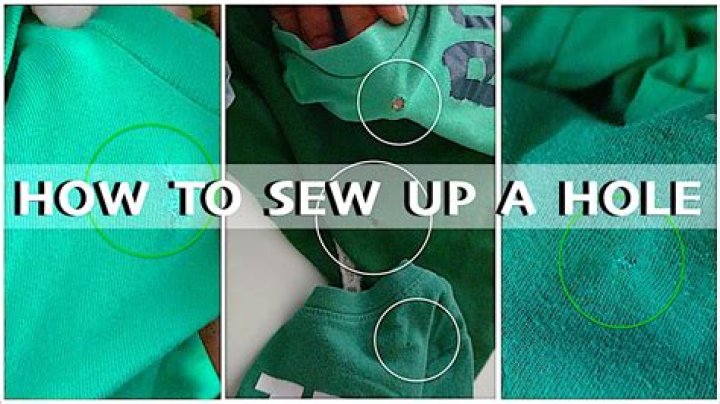How do you make a hole in a shirt?