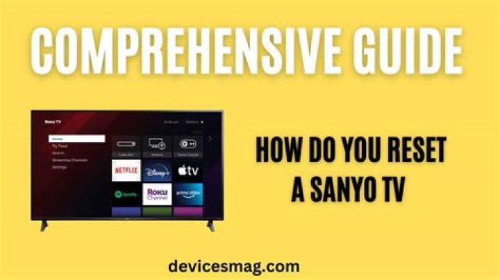 How do you reset a Sanyo Smart TV?