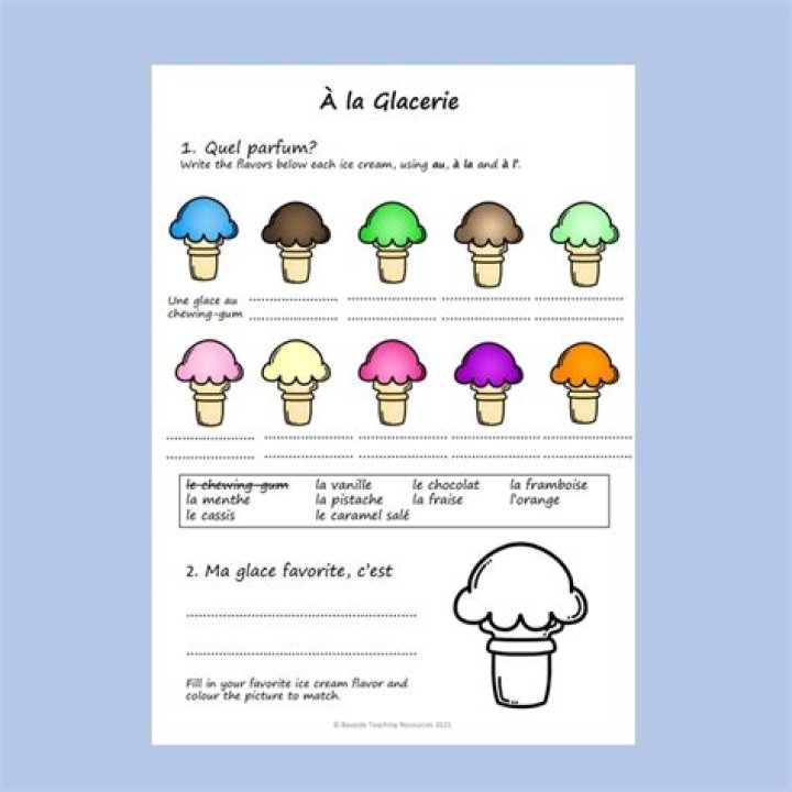 How do you say can I please have some ice cream in French?