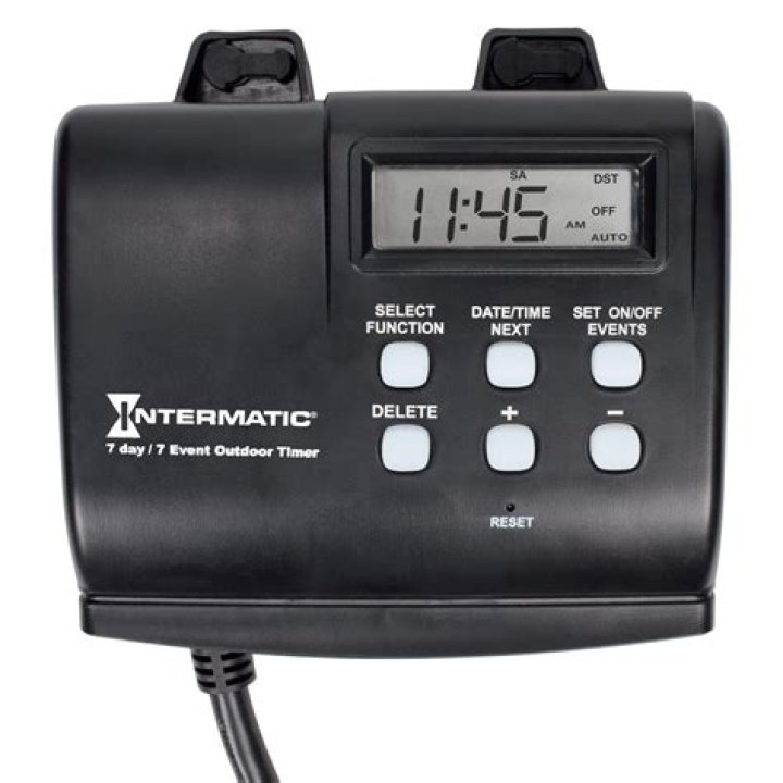 How do you set up an intermatic outdoor timer?