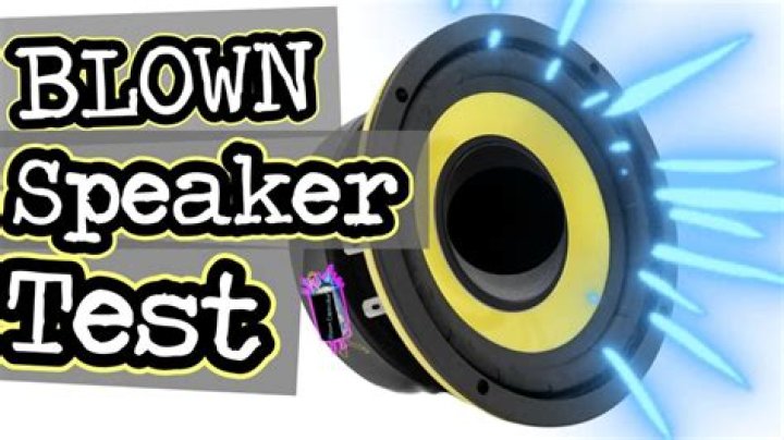 How do you tell if a speaker is blown without hooking it up?