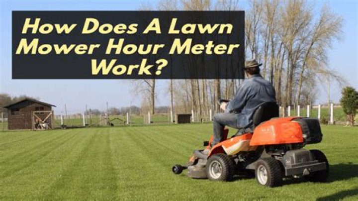 How does a lawn mower hour meter work?