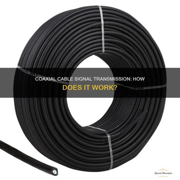 How does signal travel through coaxial cable?