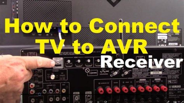 How does the AVR connect to the TV?