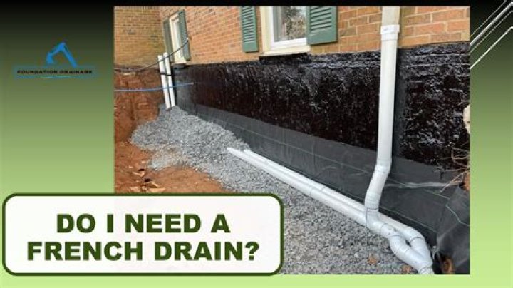 How far below the surface should a French drain be?