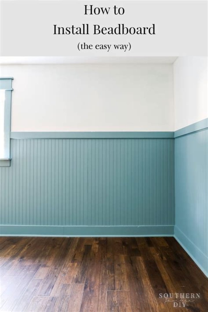 How far up should beadboard go?
