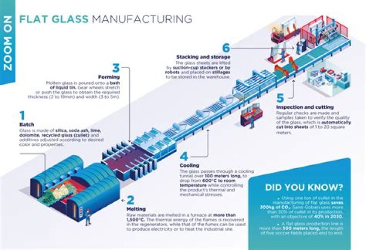 How glass is made in factory?