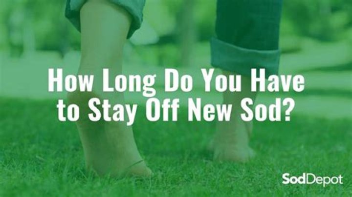 How long do you have to stay off new sod?