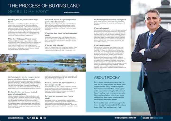How long does the process of buying land take?