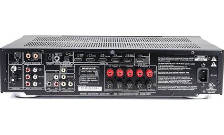 How many channels does the Marantz nr1403 AV receiver have?