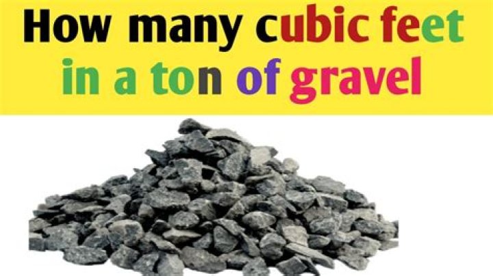 How many cubic feet are in a ton of gravel?