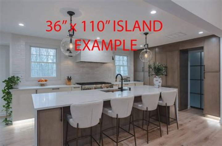 How many square feet is an average kitchen island?