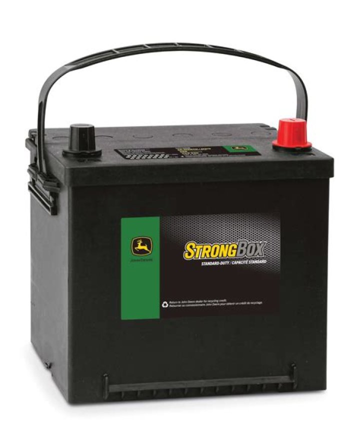 How many volts is a John Deere lawn tractor battery?