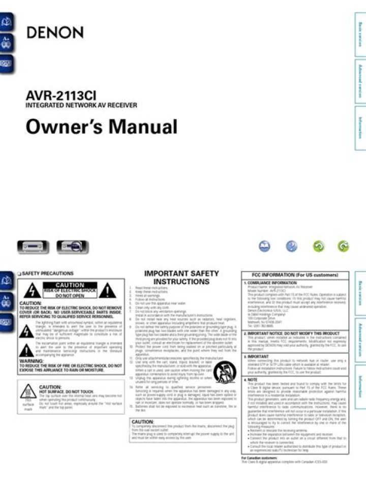 How many Watts Does a Denon AVR 2113ci have?