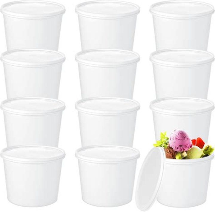 How much does a plastic ice cream container cost?