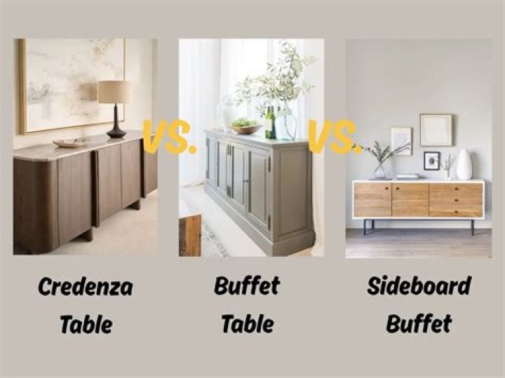 How much space should be between sideboard and table?