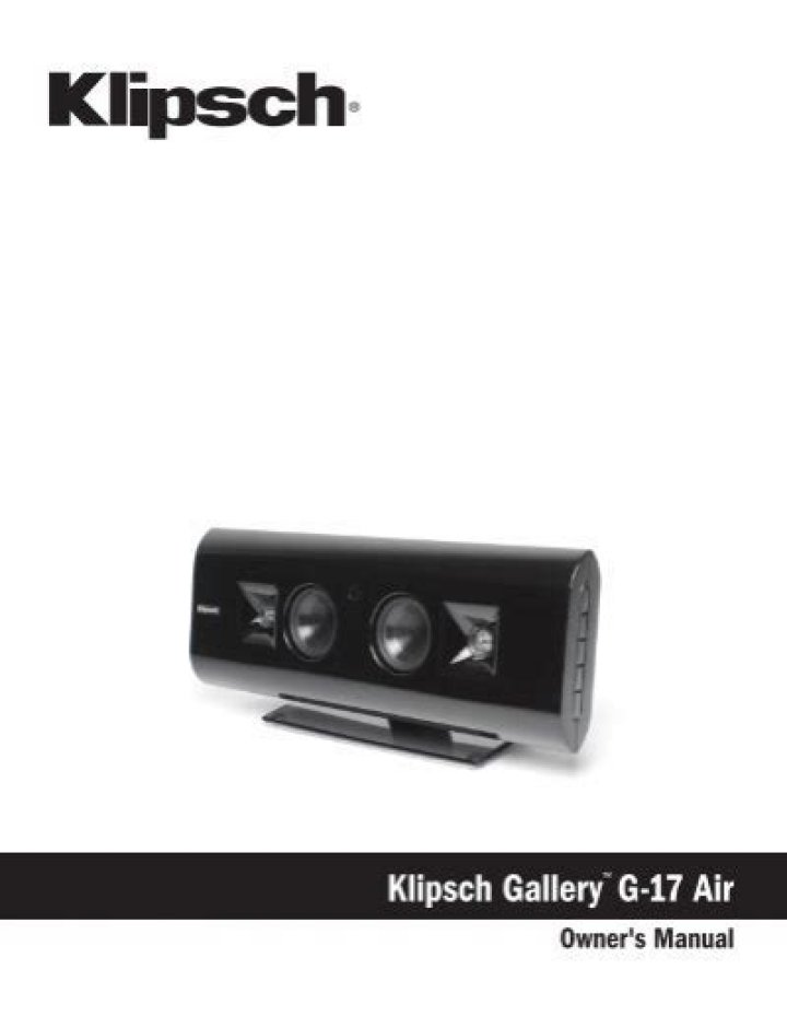 How to check a Klipsch G17 air connection?