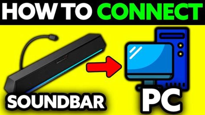 How to connect a Panasonic sound bar to a PC?