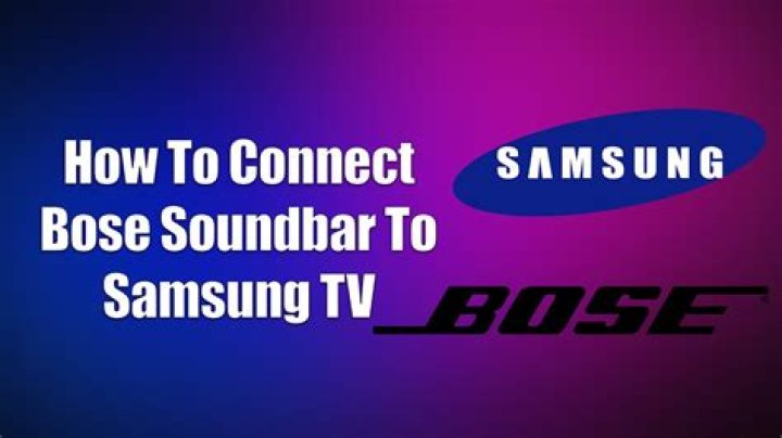 How to connect Bose 123 to Samsung smart TV?