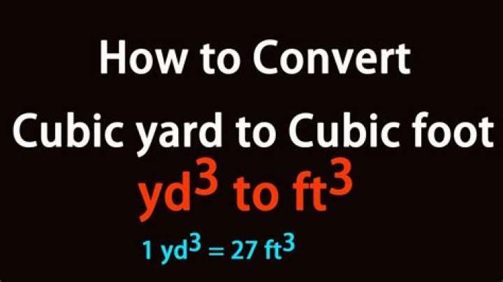 How to convert a cubic foot to a cubic yard?
