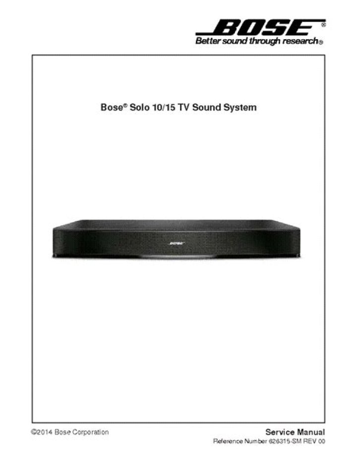 How to fix Bose solo TV sound system?