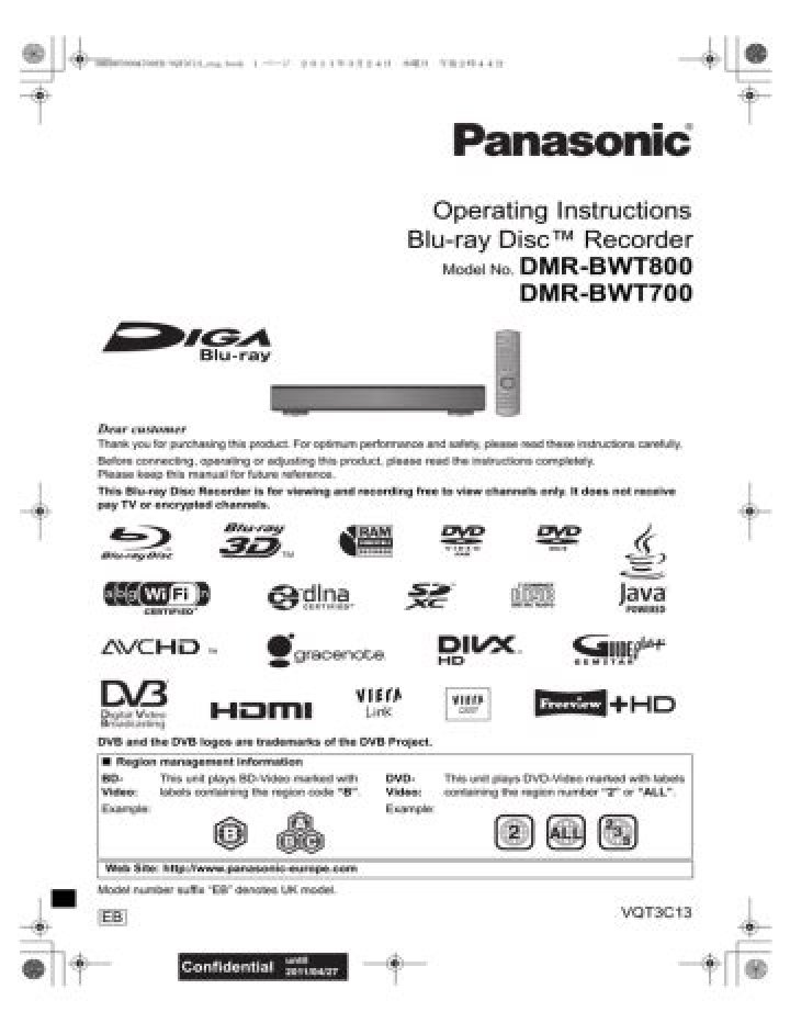 How to fix Panasonic DMR bwt700 stuck in self check loop?