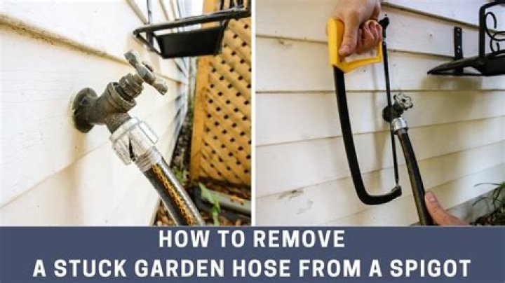 How to remove a stuck garden hose on an outside spigot?