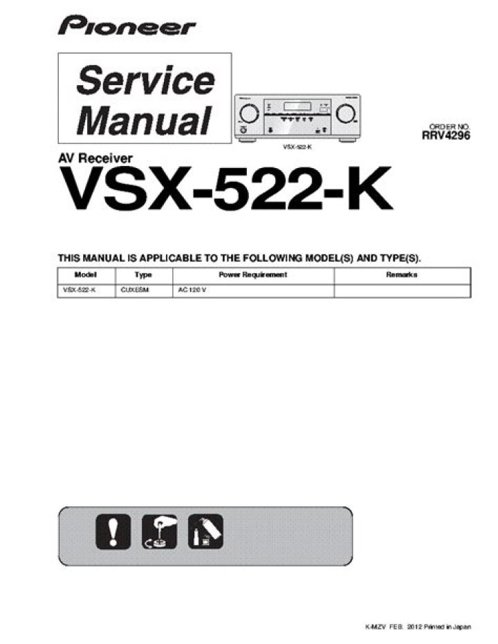 How to repair pioneer VSX 522-k Audio Unit?