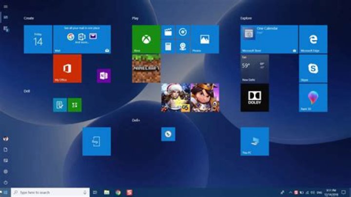 How to set up home screen on Windows 10?