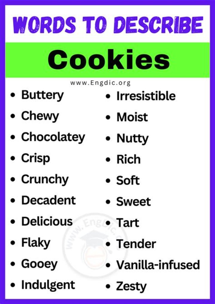 How would you describe cookies and cream ice cream?