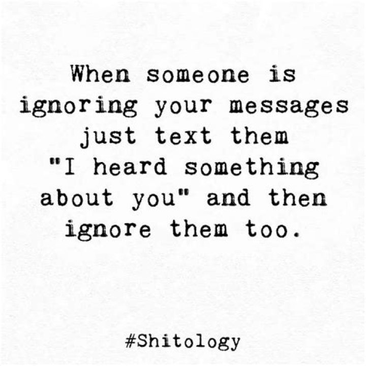 Is it OK to ignore texts?