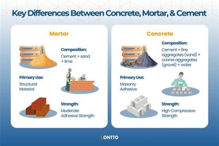 Is mortar weaker than cement?