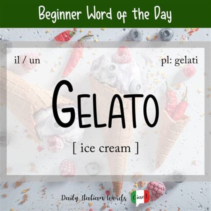 Is the Italian word for ice cream?