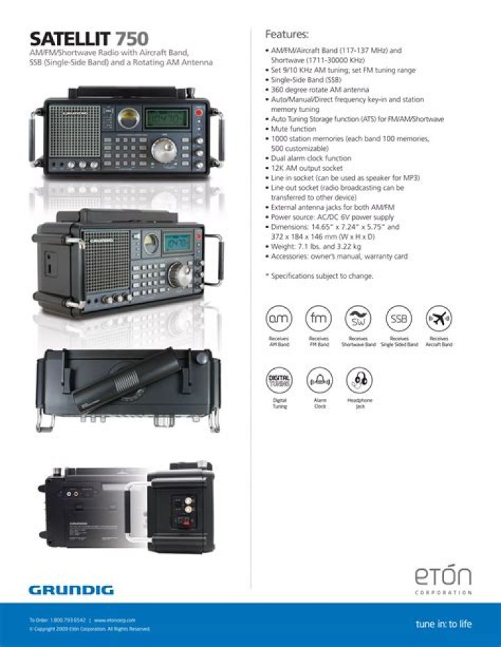 Is there a replacement for the Grundig Satellit 750?