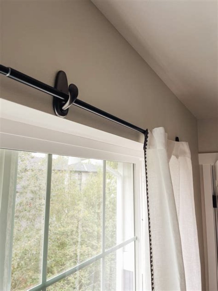 Is there a standard position to hang a curtain rod?