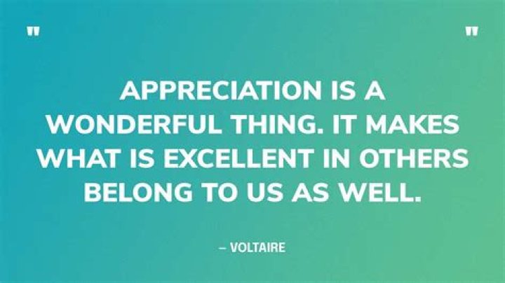What are some things to appreciate about yourself?