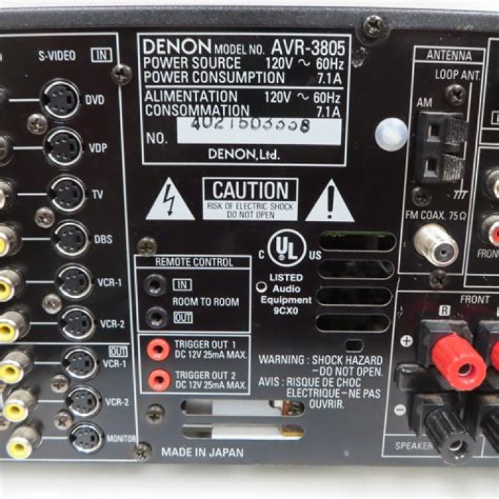 What are the features of the Denon avr-3805?