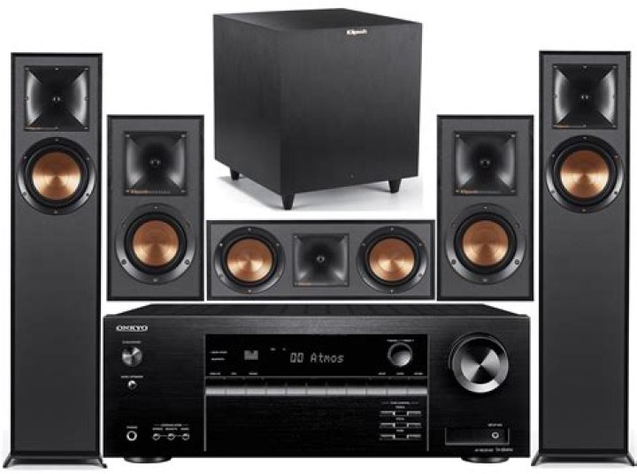 What are the features of the Onkyo home theater system?