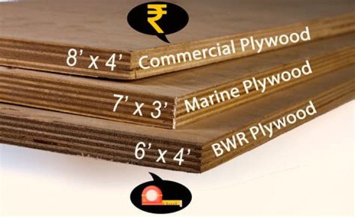 What are the layers in a sheet of plywood called?