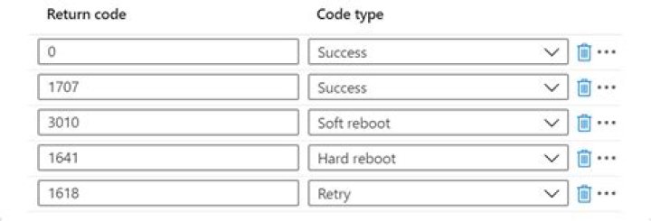 What are the return codes for soft reboot?