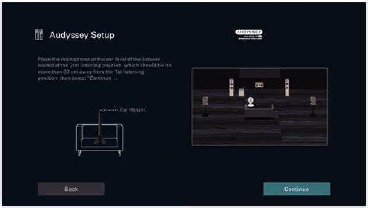 What are the settings for an Audyssey speaker?