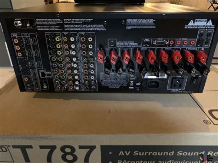 What are the specs of the NAD t787 AV receiver?