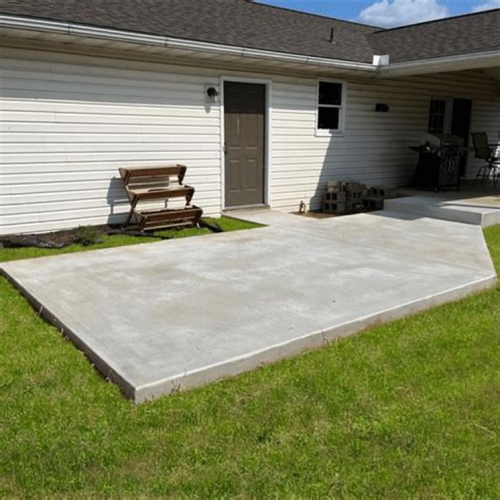 What can I do with a large concrete slab in my backyard?