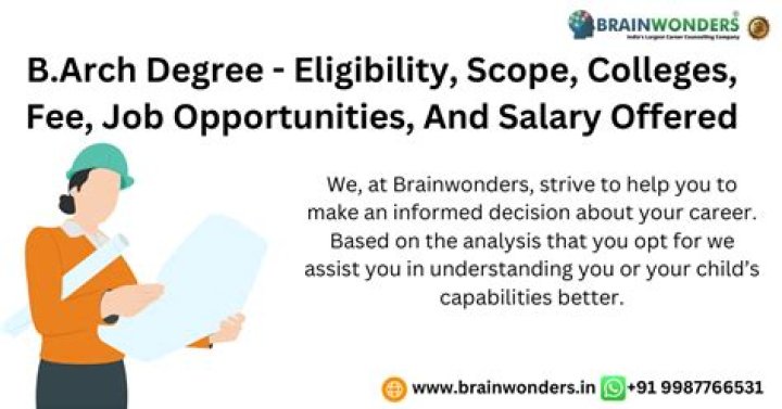 What can I do with B Arch degree?