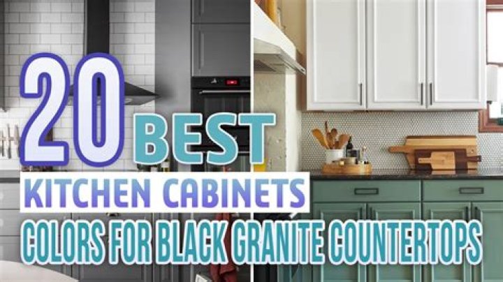 What color kitchen cabinets go best with black countertops?