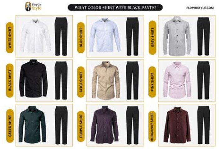 What colors go with black pants?