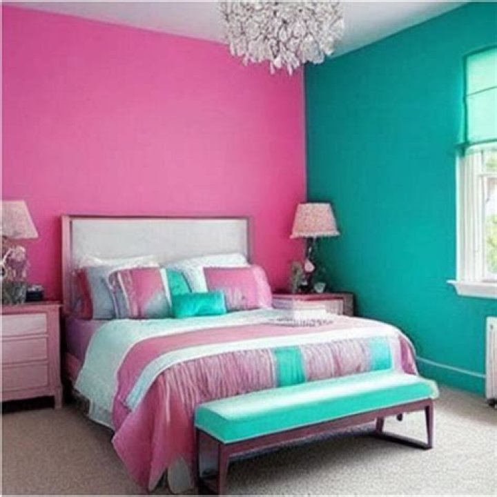 What colour goes with pink for bedroom?